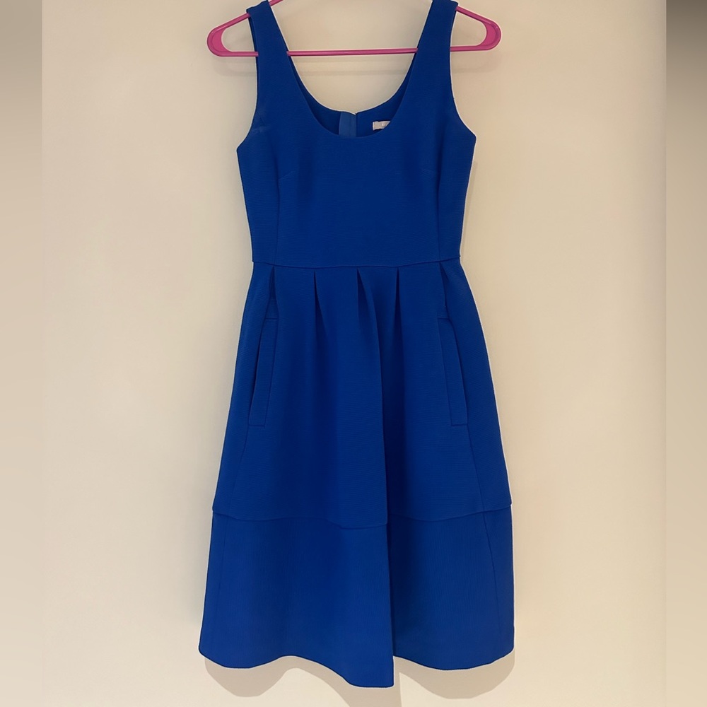 Banana Republic Women's Blue Sleeveless A Line Fit & Flare Business Dress, 0P